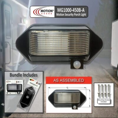 The MOTION-GUARD® MG1000-450B-A is the Best Black RV LED Light w/ Motion Sensor in the RV Market today!